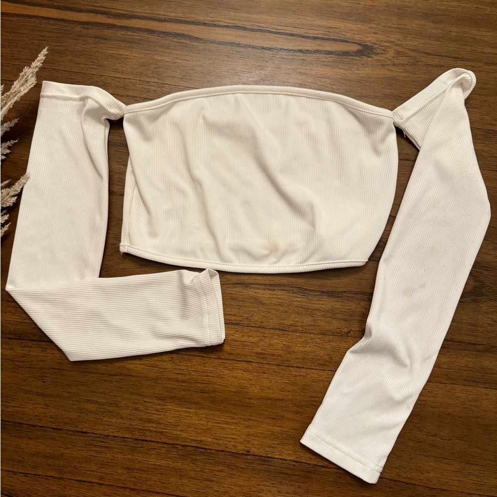 White off the shoulder top